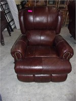 Leather glider recliner, less than 1-year-old