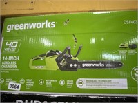GREENWORKS CORDLESS CHAINSAW RETAIL $400