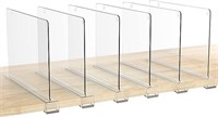 HBlife 6 Pack Clear Shelf Dividers, Vertical
