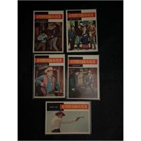 (5) Vintage Gunsmoke Cards 1958