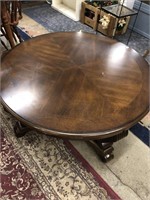Round mahogany coffee table