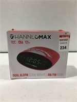 HANNLOMAX DUAL ALARM CLOCK