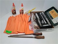 Socket Set, Rubber Gloves, Files, Glue& More
