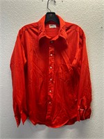 Vintage Montgomery Ward Textured Red Shirt