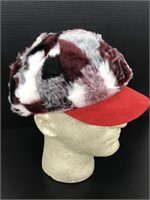 Multi-color angora fur hat - NWT