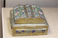 Vintage Chinese Enamel Brass Box