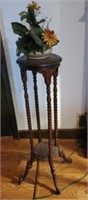Wooden Spindle Plant Stand