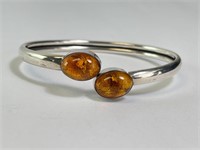 Sterling Baltic Amber Cuff 9 Grams