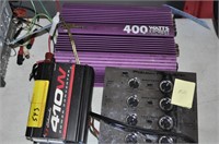 3PCS - AMP. CONVERTOR BOX, AND CROSSOVER