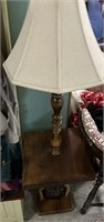 Vintage End Table with Lamp ONLY**
