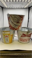 Budweiser Beer Buckets - Set of 3