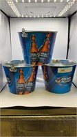 Bud Light Beer Buckets - Set of 3