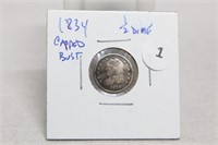 1834 Capped bust Half Dime