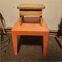 TABLE AND STOOL