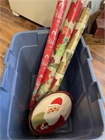 Three rolls wrapping paper, 12” metal serving