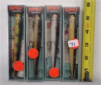 4 Rapala Fishing Lures- new in pkgs.