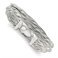 Sterling Silver- Twisted Mesh 5-Strand Bracelet