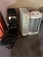 Three heaters and one fan