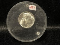 1964 KENNEDY HALF DOLLAR ENCASED IN PLASTIC