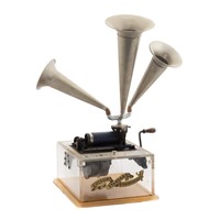 Lucite working demonstration cylinder phonograph