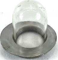 Dôme en verre et inox 3½" diamètre x 5¼" de haut