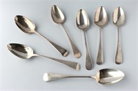 Seven George III Sterling Silver Table Spoons,