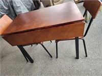 Ikea style drop leaf table and 2 chairs.  Pick up