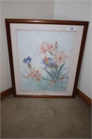 Matted and Framed Iris Print