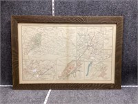 Framed Map of Orange County & C., VA