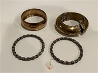 Lot of 4 Woman Brass Bracelets