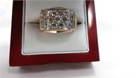 Men's 2ct diamond ring 14kt 11.5 grams