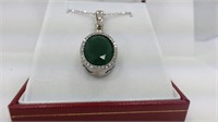 6ct emerald estate necklace