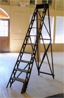 European Primitive Wooden Step Ladder.