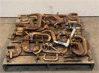 (Approx 23) Assorted C-Clamps