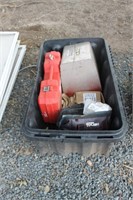 LARGE TOTE OF POWER TOOLS AND MISC
