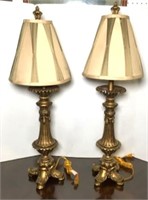 Pair of Ornate Composite Buffet Lamps