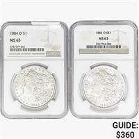 1884-O [2] Morgan Silver Dollar NGC MS63