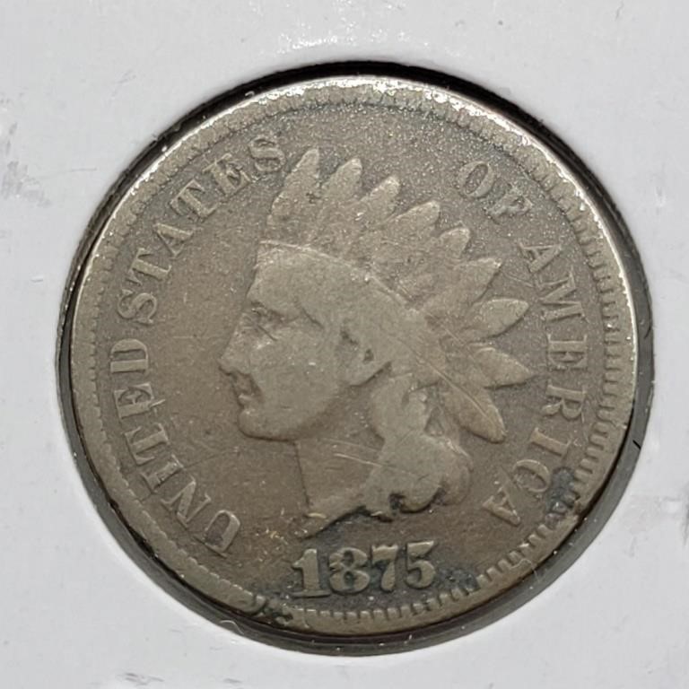 1875 INDIAN HEAD PENNY