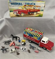 Boxed Japanese Tin Animal Truck