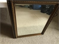Large Wooden Framed Hall Mirror