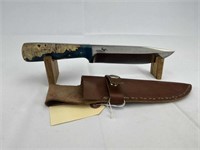 R&D 7" Hunter Blue Resin & Spalted Wood w/