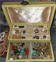 COSTUME JEWELRY AND CASE