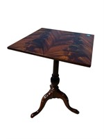 SOLID MAHOGANY FLAME GRAIN CANDLE STAND