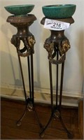 Candle Stands with Lions’ Heads