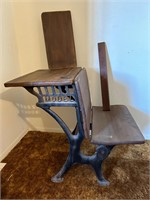 Antique School Desk, Wood & Iron