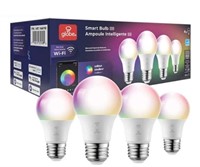 4-Pk Globe Smart Bulbs A19