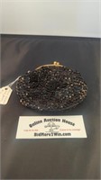 Vintage Black Sequined/Beaded Coin Purse