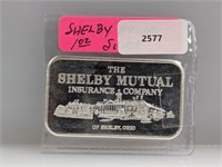 1oz .999 Silver Shelby Mutual Art Bar