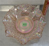 Fenton iridescent 11" glass bowl