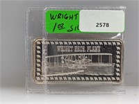 1oz .999 Silver Wright Bros Art Bar